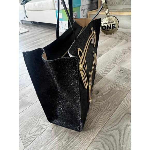 Michael Jackson ONE Cirque Du Soleil MJ Jacket Tote Purse Black, Gold Glitter - Picture 8 of 10